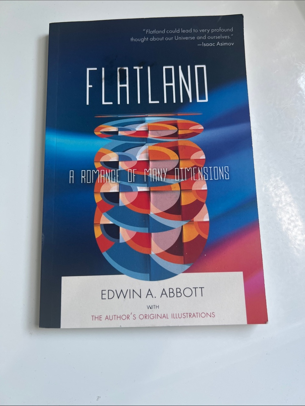 Flatland by Edwin A. Abbott — Colorful Geometric Cover